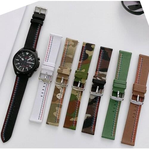 Strap for Samsung Galaxy watch 3 46mm band gear s3 Frontier 22mm 20mm Classic Woven nylon Band for Amazfit Huami Watch Wristbelt