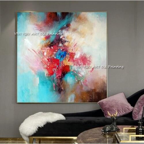 Modern Abstract Colorful Painting 100% Hand Painted Oil Paintings On Canvas Large Size Modern Wall Art For House Decoration