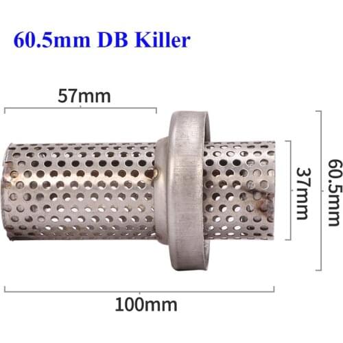 60.5mm Motorcycle Exhaust Muffler Can DB Killer Removable Silencer Insert Tip Eliminator DB Killer Silencer
