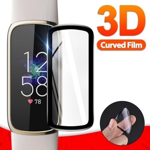 3D Soft Fibre Glass Protective Film Cover For Fitbit Luxe Full Screen Protector Case for Fitbit Luxe Smart Bracelet Band
