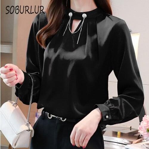 SOBURLUR Womens T-shirts Crop Top Woman Clothing Solid color White T shirt Casual Loose Fashion Tunics LGirls Lady Harajuku Tee