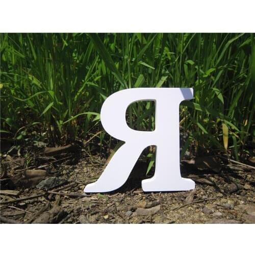 12cm Home Decoration Digital number Artificial Wood Wooden Russian Letters Wedding Birthday white Letters Low price wholesale