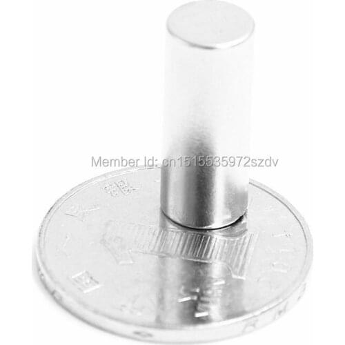 20pcs Strong Round Dia 8mm x 20mm N35 Rare Earth Neodymium Magnet Art Craft Fridge 8x20mm