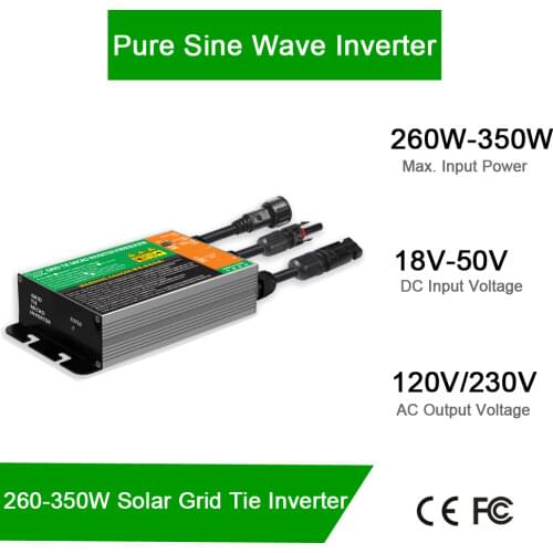 260W 300W350W MPPT Solar PV Grid Tie Micro Inverter GMI series Input 18V-50V DC Output 110V-240V Waterpoof IP65 Solar PV invert