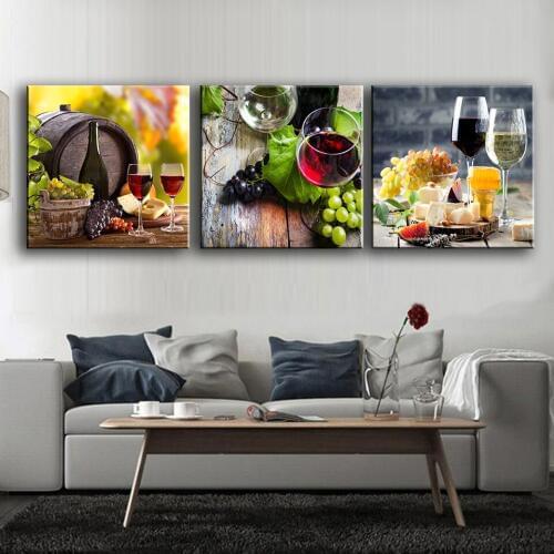 3pcs,5d diy Full square Diamond Painting Cross Stitch fruit,wine,glass,home decoration,Diamond Embroidery,Diamond mosaic,sticker