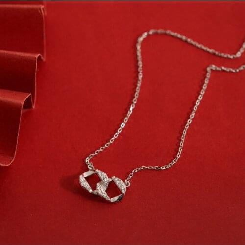 925 Sterling Silver Link Chain Zircon Cross Charm Pendant Choker Necklace For Women Girls Jewelry dz635