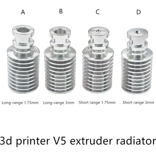 3D printer accessories V5 All-metal Extruder Radiator Tube aluminum block