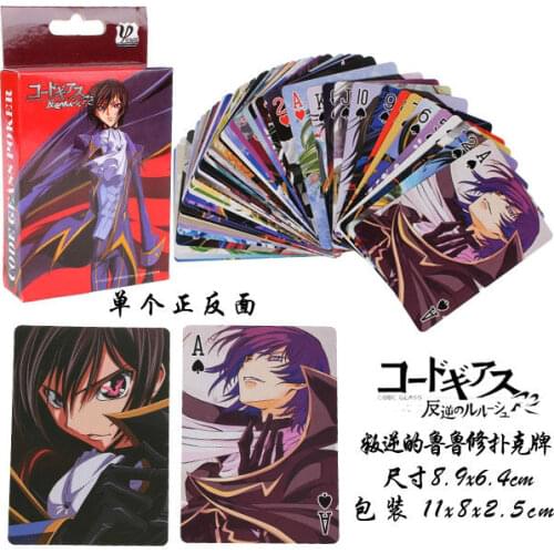 Anime Code Geass Toy Poker Model Game Collection Card Character Deck toy gift