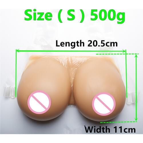 A Cup 500g silicone breast Male conjoined drag flesh milk Suntan water droplets types of transsexuals fake breasts