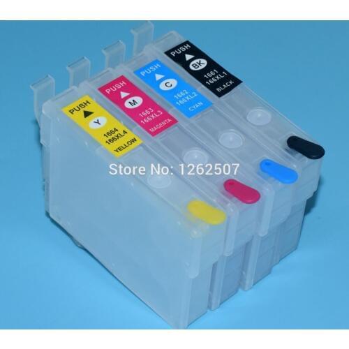 Asia use T16 T16XL T1661-T1664 Empty Refill Ink Cartridges With Auto Reset Chips For EPSON Me10 Me101 Printer ink cartridges