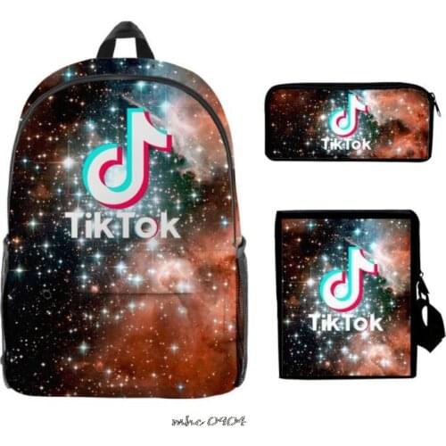 TikTok Kids School Bags Double sided printingToddler Backpack For Girls Boys Large Book Bag Chidlren Gifts Enfant