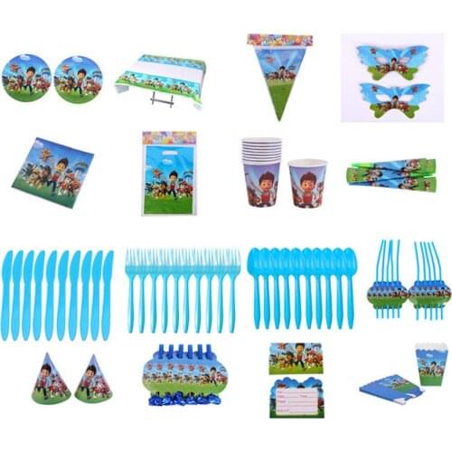Paw Patrol Birthday Balloon Toys Set Decorations Kids Patrulla Canina Gift Bag Paper Cups Plates Disposable Tableware Supplies