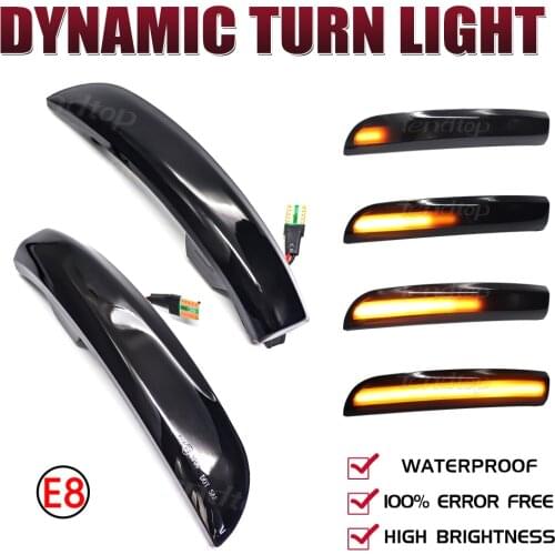 Dynamic LED Blinker Turn Signal Light Rear Review Mirror Indicator Lamp Repeater Car Amber For Ford Escape Kuga II EcoSport