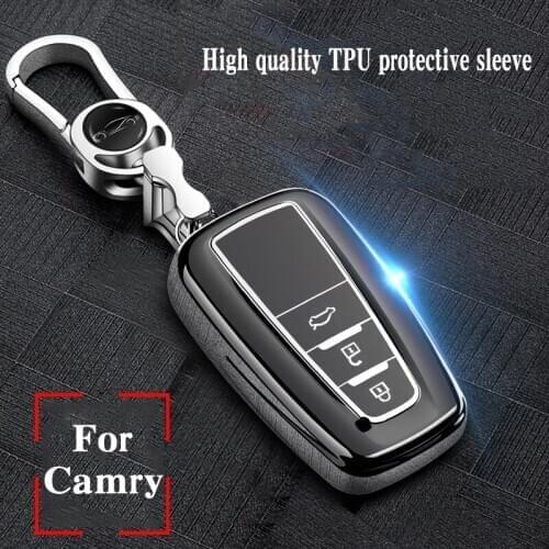 For Toyota Camry Mark X RAV-4 PRADO COROLLA HIGHLANDER 2 3 Buttons Remote Keyless Hight quality TPU+ABS Car Key Cover Case