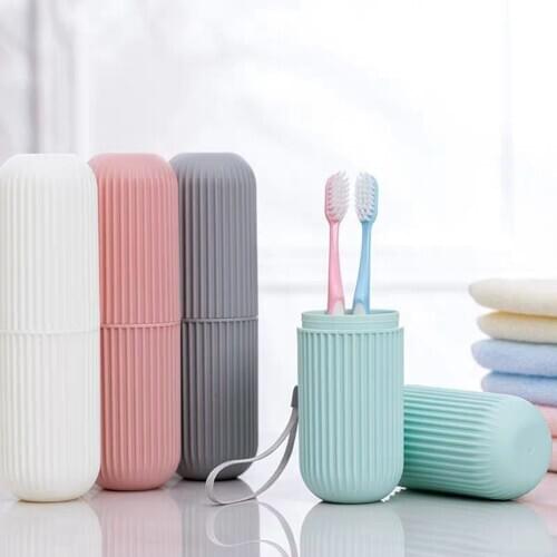 Travel Toothbrush Holder Portable Dust-proof Toothbrush Toothpaste Case for Camping Business Trip School