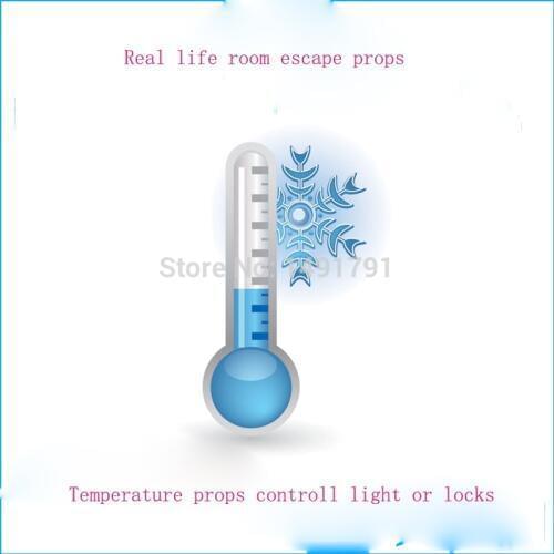 Escape room temperature control electronic lock props for real life room escape mysterious door game props