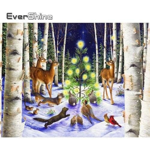 Evershine 5D DIY Diamond Painting Deer New Arrival Diamond Embroidery Winter Animals Picture Rhinestones Mosaic Christmas Gifts