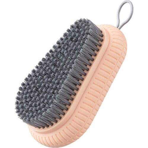 Cute ABS Soft Bristle Cleaning Brush Multifunctional Clothes Laundry Brushes Washing Shoes Board Brush With Hanging Lanyard