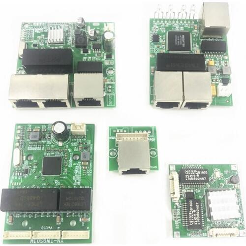 3/4port Gigabit switch module is widely used in LED line PCBA board 3/4port 10/100/1000m contact port mini switch module 3/4port