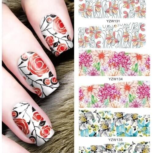 1 Sheet Nail Water Decal Stickers Cat Flower Nail Art Sliders for Nails Decoration 30 Pattern Optional Manicure Wraps Tools Tip