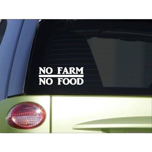 No Farm No Food 8" Sticker decal tractor farmer farming plow parts Car Sticker