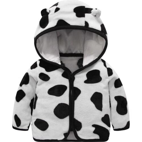 2021 New Cartoon Cows Style Winter warm Boys Hooded Coat Keeping Warm Kids Jacket Children Birthday Christmas Present Outerwear