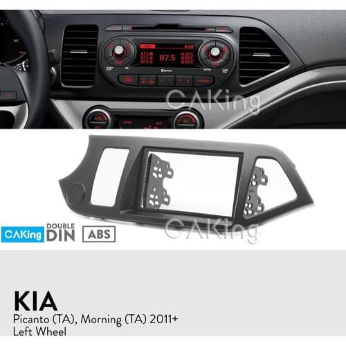 Car Fascia Radio Panel for KIA Picanto (TA), Morning (TA) 2011-2017 (Left Wheel) Dash Kit Facia Adapter Console Plate Bezel Trim