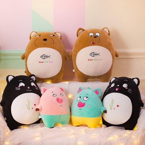 New Creative Cute Funny Expression Plush Pillow Soft Pillow Family Decoration Pillow Children Christmas Gifts 40cm / 50cm