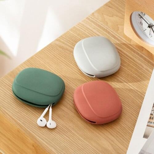 Portable Travel Cable Organizer Silicone Storage Bag For Earphone Protective Cover Cable Holder