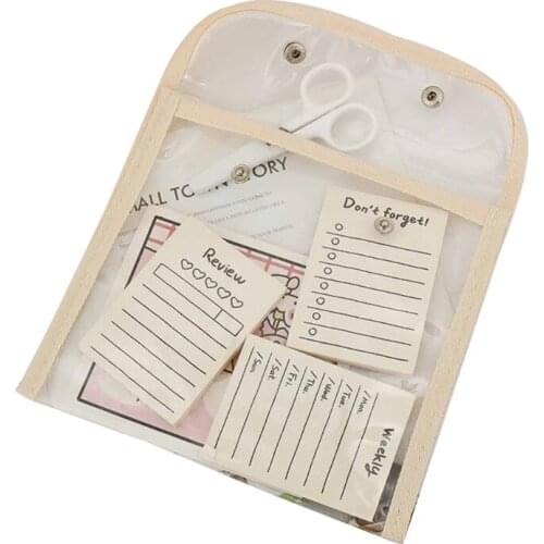 Portable Multi-purpose Clear PVC Pencil Pouch Portable Stationery Pouch Cards/Stationery Holder Bag for School Travel Of