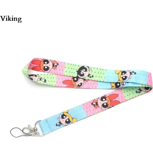 20pcs/set Cartoon Lanyard For keys Cute Phone Neck Straps Lanyards With Keyring Keychains Whistle Cool ID Badge Holders G0294