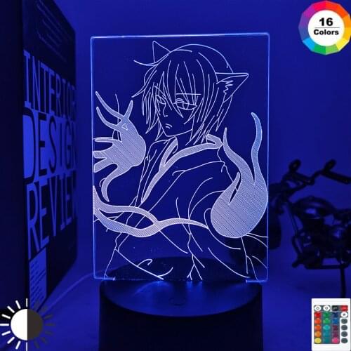 Led Night Light Anime Kamisama Kiss Tomoe Lamp for Home Decoration Nightlight Acrylic 3d Lamp Anime Kamisama Love Tomoe Light