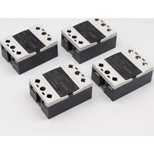 Solid state relay SSR 10DD 25DD 40DD 60DD DC control DC single phase white flap Heat Sink 3-32VDC To 5-220VDC