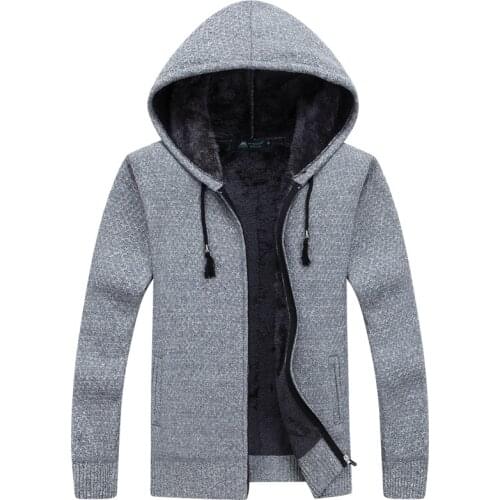 New spring men hooded sweater velvet thickening cardigans drop shipping ABZ154