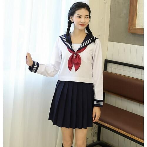 Japanese School Dresses Girl Uniform Sailor JK Uniforms Students Clothes for Girls Anime Sailor Suit College School Clothes