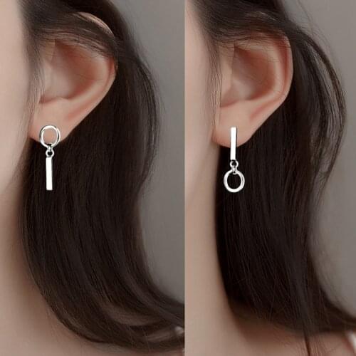 Punk Asymmetry Round Geometric Drop Earrings for Women Wedding Party Femme Fashion Jewelry Pendientes eh297