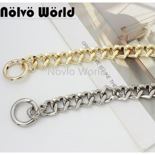 1-5pcs 2 colors 30-120cm 18mm Width Alloy Material Luxury Bag High Level Hanging Plating Cover Bag Shoulder Chain Replace Chains