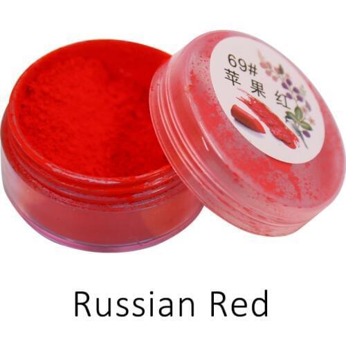 1g Per Bottle Russian Red Color Long Lasting Lip Gloss Pigment Mica Powder Lipstick Powder for Comestic Makeup