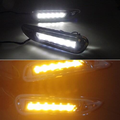 Car Flashing 1Set Car DRL 12V LED Daytime Running Light Daylight Waterproof with yellow signal For Mazda 6 Mazda6 2008 2009 2010