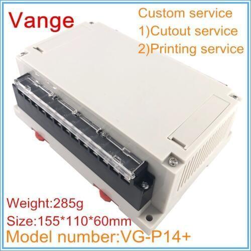 1pcs/lot diy injection apparatus 155*110*60mm ABS plastic enclosures housing boxes terminal block for junction PCB device