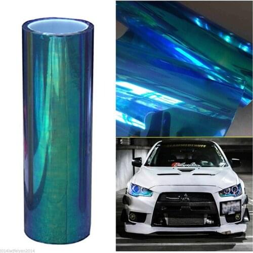 200*30cm Chameleon Colorful Blue Car SUV Headlight Taillight Vinyl Tint Film Wrap