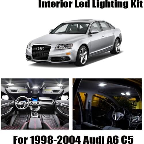 21x Canbus Error Free LED Interior Light Kit Package for 1998-2004 Audi A6 C5 Car Accessories Map Dome Trunk License Light