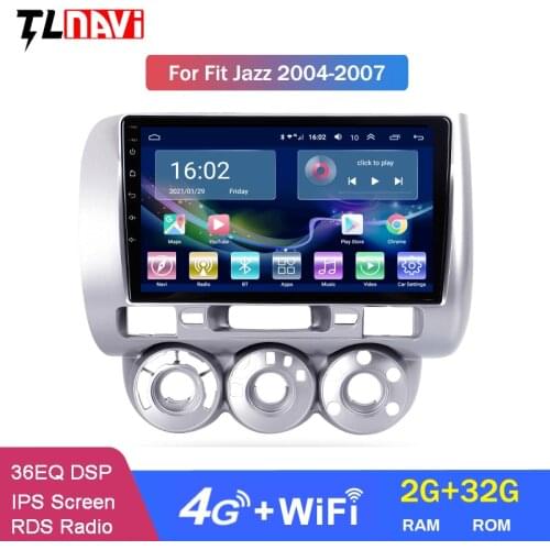 4G LTE 2G RAM 9 inch Android 10 Car DVD Multimedia Player GPS For 1honda Fit jazz 2004 2005 2006 2007 stereo navigation