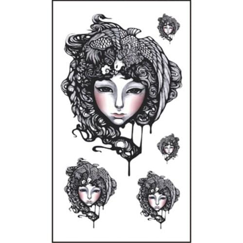 5PCS/lot Temporary Tattoo Sticker Rose Boday Stickers Waterproof Environmental Protection Stage Props Art Makeup Stickers