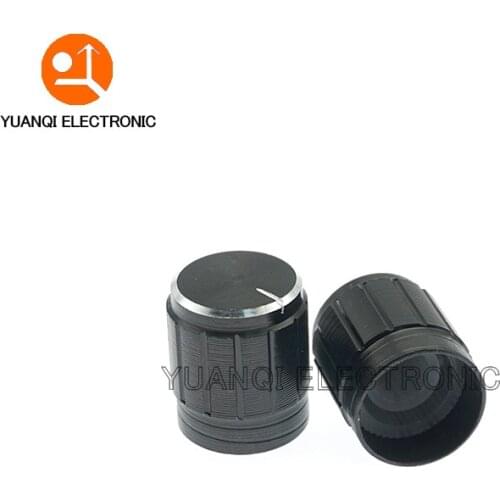 500pcs aluminum alloy 13*17mm 15*17mm potentiometer 13*17 15*17 knob rotation switch volume control knob black silvery