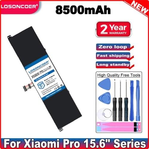 LOSONCOER 8500mAh R15B01W New Laptop Battery For Xiaomi Pro 15.6" Series Notebook Batteries