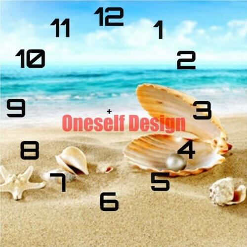 Diy diamond embroidery full set clock beach diamond painting diy frame Christmas gifts diamond mosaic diamond embroidery full