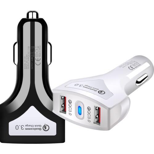 2 Ports Car Charger Dual USB Quick Charge 3.0 Phone Fast Charging For iPhone Samsung Huawei Xiaomi