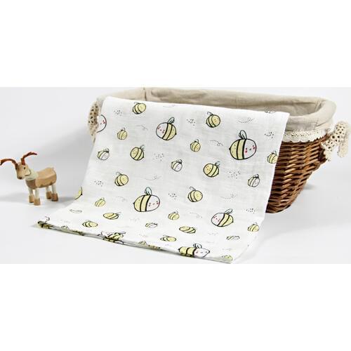 Bamboo Cotton baby Swaddle Wrap Soft Baby Muslin Blanket Newborn Infant Print Blanket