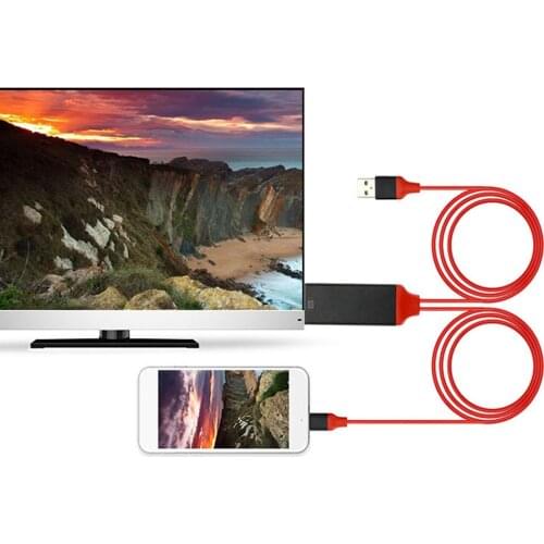 HDTV TV Digital AV Adapter Lightning To HDMI-compatible Cable USB 1080P Smart Converter Cable For Apple TV IPhone HD Plug&Play